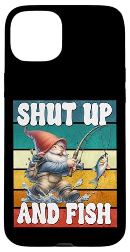 Shut Up And Fish Gnome For Men Funny Fathers Day Fishing Dad Hülle für iPhone 15 Plus von Fathers Day Fishing Gifts For Dad Fisherman Gnome