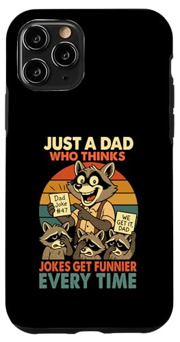 Just A Dad Who Funny Fathers Day Gift Racoon Joke Dad Hülle für iPhone 11 Pro von Fathers Day Shirt For Dad Funny Just A Dad TShirt