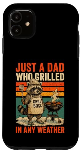 Just A Dad Who Funny Fathers Day Gift Racoon Joke Dad Hülle für iPhone 11 von Fathers Day Shirt For Dad Funny Just A Dad TShirt