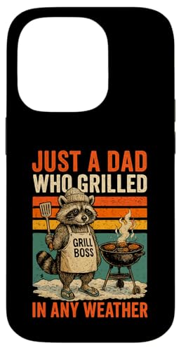 Just A Dad Who Funny Fathers Day Gift Racoon Joke Dad Hülle für iPhone 14 Pro von Fathers Day Shirt For Dad Funny Just A Dad TShirt