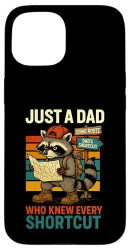 Just A Dad Who Funny Fathers Day Gift Racoon Joke Dad Hülle für iPhone 15 von Fathers Day Shirt For Dad Funny Just A Dad TShirt
