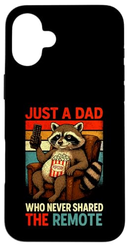 Just A Dad Who Funny Fathers Day Gift Racoon Joke Dad Hülle für iPhone 16 Plus Just A Dad Who Funny Fathers Day Gift Racoon Joke Dad Hülle für iPhone 16 Plus von Fathers Day Shirt For Dad Funny Just A Dad TShirt