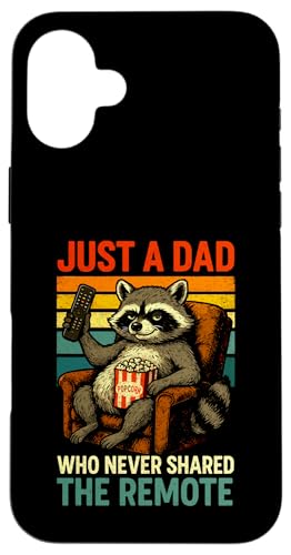 Just A Dad Who Funny Fathers Day Gift Racoon Joke Dad Hülle für iPhone 16 Plus Just A Dad Who Funny Fathers Day Gift Racoon Joke Dad Hülle für iPhone 16 Plus von Fathers Day Shirt For Dad Funny Just A Dad TShirt
