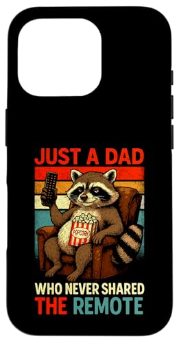 Just A Dad Who Funny Fathers Day Gift Racoon Joke Dad Hülle für iPhone 16 Pro von Fathers Day Shirt For Dad Funny Just A Dad TShirt