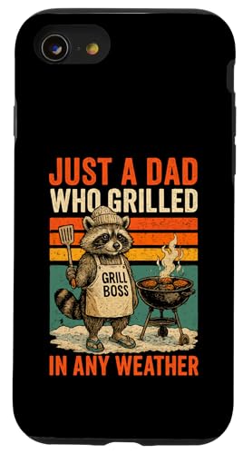 Just A Dad Who Funny Fathers Day Gift Racoon Joke Dad Hülle für iPhone SE (2020) / 7 / 8 von Fathers Day Shirt For Dad Funny Just A Dad TShirt