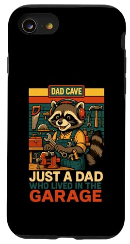 Just A Dad Who Funny Fathers Day Gift Racoon Joke Dad Hülle für iPhone SE (2020) / 7 / 8 von Fathers Day Shirt For Dad Funny Just A Dad TShirt