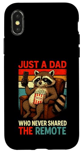 Just A Dad Who Funny Fathers Day Gift Racoon Joke Dad Hülle für iPhone X/XS von Fathers Day Shirt For Dad Funny Just A Dad TShirt
