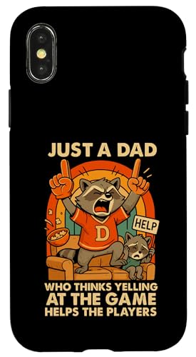 Just A Dad Who Funny Fathers Day Gift Racoon Joke Dad Hülle für iPhone X/XS Just A Dad Who Funny Fathers Day Gift Racoon Joke Dad Hülle für iPhone X/XS von Fathers Day Shirt For Dad Funny Just A Dad TShirt