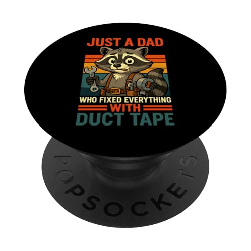 Just A Dad Who Funny Fathers Day Gift Racoon Joke Dad PopSockets Klebender PopGrip Just A Dad Who Funny Fathers Day Gift Racoon Joke Dad PopSockets Klebender PopGrip von Fathers Day Shirt For Dad Funny Just A Dad TShirt