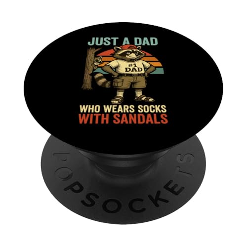 Just A Dad Who Funny Fathers Day Gift Racoon Joke Dad PopSockets Klebender PopGrip Just A Dad Who Funny Fathers Day Gift Racoon Joke Dad PopSockets Klebender PopGrip von Fathers Day Shirt For Dad Funny Just A Dad TShirt