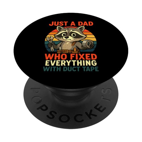 Just A Dad Who Funny Fathers Day Gift Racoon Joke Dad PopSockets Klebender PopGrip Just A Dad Who Funny Fathers Day Gift Racoon Joke Dad PopSockets Klebender PopGrip von Fathers Day Shirt For Dad Funny Just A Dad TShirt