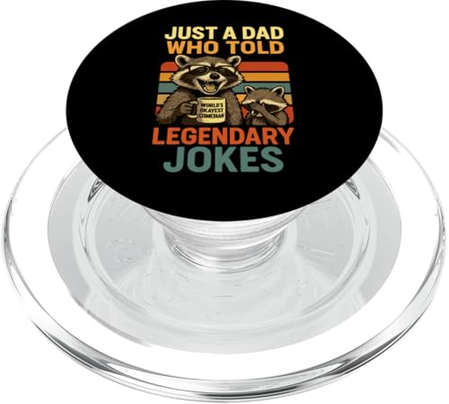 Just A Dad Who Funny Fathers Day Gift Racoon Joke Dad PopSockets PopGrip für MagSafe Just A Dad Who Funny Fathers Day Gift Racoon Joke Dad PopSockets PopGrip für MagSafe von Fathers Day Shirt For Dad Funny Just A Dad TShirt