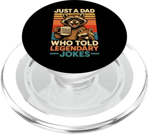 Just A Dad Who Funny Fathers Day Gift Racoon Joke Dad PopSockets PopGrip für MagSafe Just A Dad Who Funny Fathers Day Gift Racoon Joke Dad PopSockets PopGrip für MagSafe von Fathers Day Shirt For Dad Funny Just A Dad TShirt