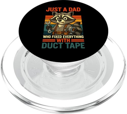 Just A Dad Who Funny Fathers Day Gift Racoon Joke Dad PopSockets PopGrip für MagSafe Just A Dad Who Funny Fathers Day Gift Racoon Joke Dad PopSockets PopGrip für MagSafe von Fathers Day Shirt For Dad Funny Just A Dad TShirt