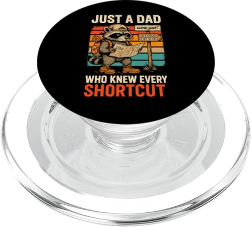 Just A Dad Who Funny Fathers Day Gift Racoon Joke Dad PopSockets PopGrip für MagSafe von Fathers Day Shirt For Dad Funny Just A Dad TShirt