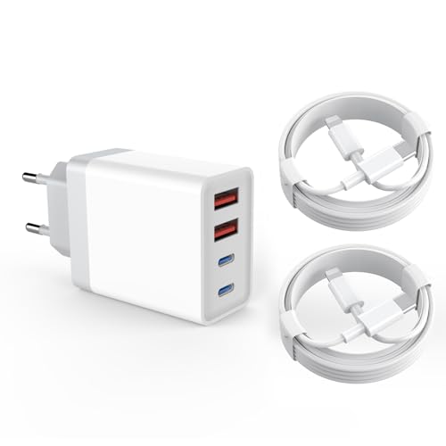 für iPhone Ladestecker und Kabel Lightning 2 m für Apple iPhone 14 pro max/13/12/11 USBC Typ USB C Schnellladestecker für Apple Watch Ultra iPad Mini AirPods Pro Mehrere Anschlüsse Netzteil von FavPnrs