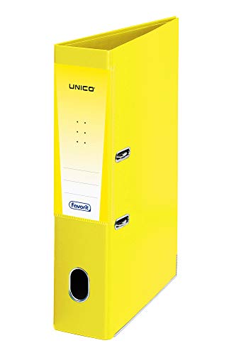 Favorit - 06501005A - Registratore legale Unico con chiusura Dorso 8 cm giallo meccanismo a leva in von Favorit