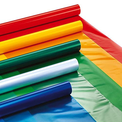 Favorit Packung mit 50 Rollen aus transparentem Polypropylen, Orangenhaut-Optik in verschiedenen Farben, Rolle 5 m, Höhe 45 cm, nicht selbstklebend Favorit Packung mit 50 Rollen aus transparentem Polypropylen, Orangenhaut-Optik in verschiedenen Farben, Rolle 5 m, Höhe 45 cm, nicht selbstklebend von Favorit
