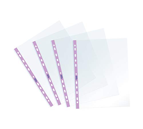 Favorit Perforierte Briefumschläge, glänzend, hohe Dicke, 22 x 30 cm, 25 Stück, transparent mit farbigem Band Glyzinin von Favorit