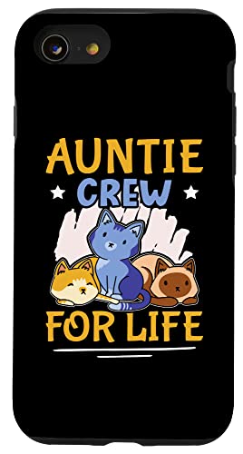 Auntie Crew for Life Design mit Katzen für Mädchen Hülle für iPhone SE (2020) / 7 / 8 von Favorite Auntie Designs For Women