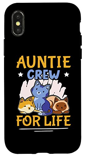 Auntie Crew for Life Design mit Katzen für Mädchen Hülle für iPhone X/XS Auntie Crew for Life Design mit Katzen für Mädchen Hülle für iPhone X/XS von Favorite Auntie Designs For Women