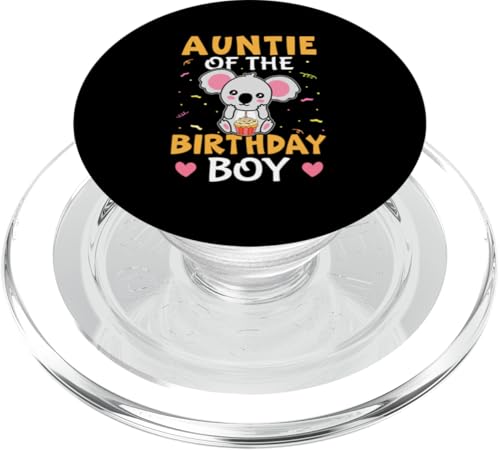 Auntie Of The Birthday Boy Koalabär für Mädchen PopSockets PopGrip für MagSafe von Favorite Auntie Designs For Women