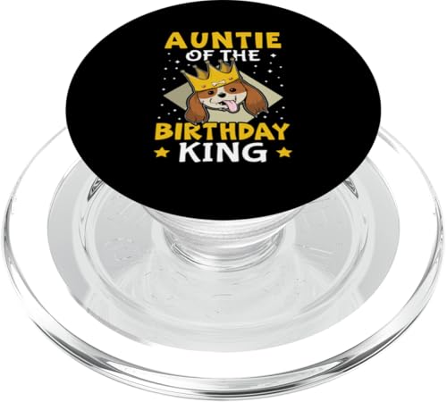 Auntie Of The Birthday King Dog mit Krone PopSockets PopGrip für MagSafe Auntie Of The Birthday King Dog mit Krone PopSockets PopGrip für MagSafe von Favorite Auntie Designs For Women
