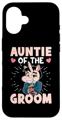 Auntie Of The Groom Lustiges Einhorn Hülle für iPhone 16 von Favorite Auntie Designs For Women