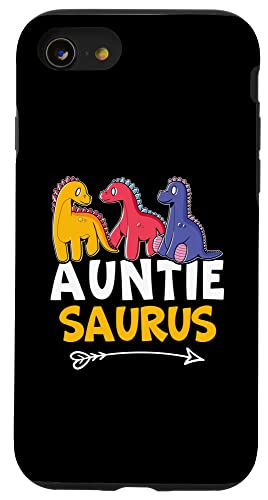 Auntie Saurus Dino für Mädchen und Jungen Hülle für iPhone SE (2020) / 7 / 8 von Favorite Auntie Designs For Women