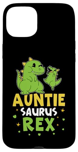 Auntie Saurus Rex Green Dino für Mädchen und Jungen Hülle für iPhone 15 Plus von Favorite Auntie Designs For Women