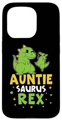 Auntie Saurus Rex Green Dino für Mädchen und Jungen Hülle für iPhone 15 Pro von Favorite Auntie Designs For Women