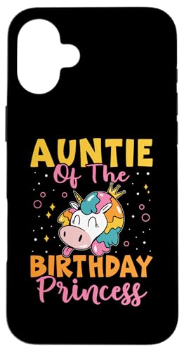 Prinzessin-Design mit Einhorn von Tante Of The Birthday Hülle für iPhone 16 Plus Prinzessin-Design mit Einhorn von Tante Of The Birthday Hülle für iPhone 16 Plus von Favorite Auntie Designs For Women