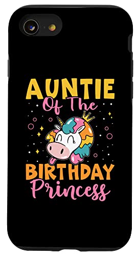 Prinzessin-Design mit Einhorn von Tante Of The Birthday Hülle für iPhone SE (2020) / 7 / 8 von Favorite Auntie Designs For Women