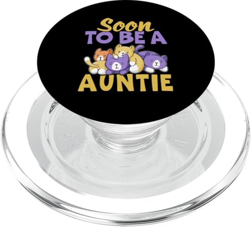 Soon To Be A Auntie Design mit Katzen für Mädchen PopSockets PopGrip für MagSafe Soon To Be A Auntie Design mit Katzen für Mädchen PopSockets PopGrip für MagSafe von Favorite Auntie Designs For Women