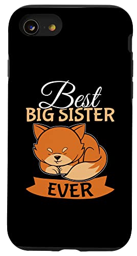 Best Big Sister Ever Fox Design für Kinder Hülle für iPhone SE (2020) / 7 / 8 von Favorite Big Sister Designs For Girls