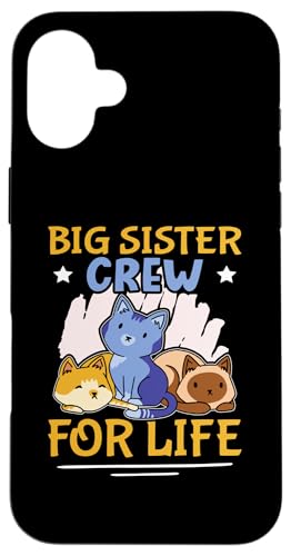 Big Sister Crew for Life Design mit Katzen für Mädchen Hülle für iPhone 16 Plus Big Sister Crew for Life Design mit Katzen für Mädchen Hülle für iPhone 16 Plus von Favorite Big Sister Designs For Girls