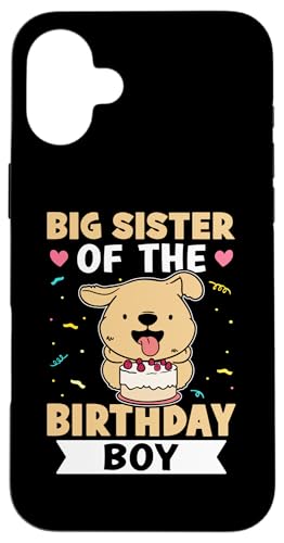 Big Sister Of The Birthday Boy Hund mit Kuchen Hülle für iPhone 16 Plus Big Sister Of The Birthday Boy Hund mit Kuchen Hülle für iPhone 16 Plus von Favorite Big Sister Designs For Girls