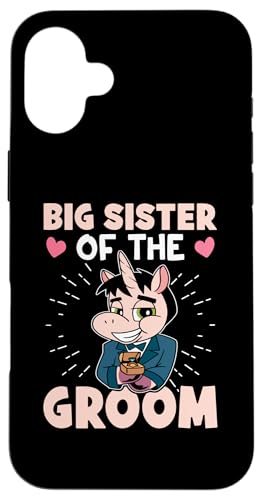 Big Sister Of The Groom Lustiges Einhorn Hülle für iPhone 16 Plus Big Sister Of The Groom Lustiges Einhorn Hülle für iPhone 16 Plus von Favorite Big Sister Designs For Girls