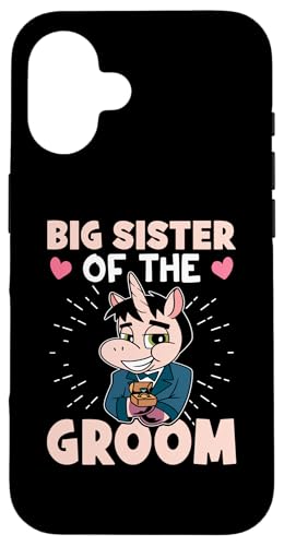 Big Sister Of The Groom Lustiges Einhorn Hülle für iPhone 16 Big Sister Of The Groom Lustiges Einhorn Hülle für iPhone 16 von Favorite Big Sister Designs For Girls