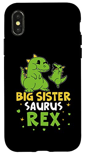 Big Sister Saurus Rex Green Dino für Mädchen und Jungen Hülle für iPhone X/XS Big Sister Saurus Rex Green Dino für Mädchen und Jungen Hülle für iPhone X/XS von Favorite Big Sister Designs For Girls