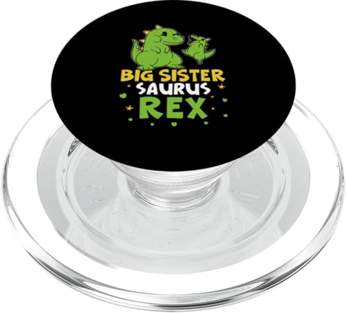 Big Sister Saurus Rex Green Dino für Mädchen und Jungen PopSockets PopGrip für MagSafe Big Sister Saurus Rex Green Dino für Mädchen und Jungen PopSockets PopGrip für MagSafe von Favorite Big Sister Designs For Girls