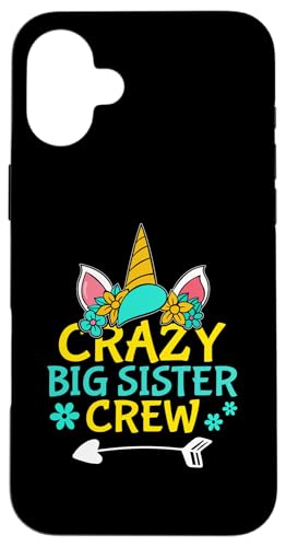Crazy Big Sister Crew Einhorn für Mädchen Hülle für iPhone 16 Plus Crazy Big Sister Crew Einhorn für Mädchen Hülle für iPhone 16 Plus von Favorite Big Sister Designs For Girls