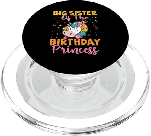 Große Schwester des Geburtstags, Prinzessin-Design mit Einhorn PopSockets PopGrip für MagSafe von Favorite Big Sister Designs For Girls