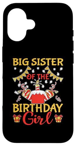 Große Schwester des Geburtstagskindes Hülle für iPhone 16 Große Schwester des Geburtstagskindes Hülle für iPhone 16 von Favorite Big Sister Designs For Girls