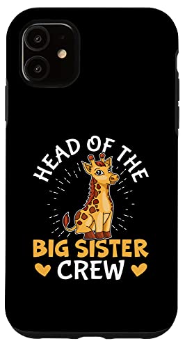 Head Of The Big Sister Crew Design Giraffe Hülle für iPhone 11 Head Of The Big Sister Crew Design Giraffe Hülle für iPhone 11 von Favorite Big Sister Designs For Girls