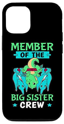Mitglied der Big Sister Crew Dino und Fledermäuse Hülle für iPhone 12/12 Pro von Favorite Big Sister Designs For Girls