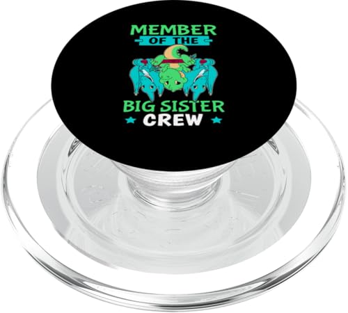 Mitglied der Big Sister Crew Dino und Fledermäuse PopSockets PopGrip für MagSafe Mitglied der Big Sister Crew Dino und Fledermäuse PopSockets PopGrip für MagSafe von Favorite Big Sister Designs For Girls