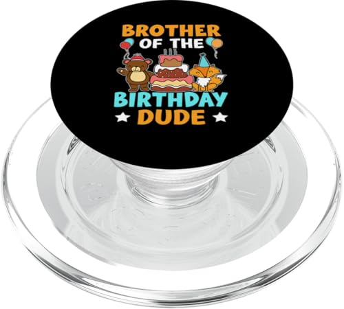 Brother Of The Birthday Dude für Mädchen und Jungen PopSockets PopGrip für MagSafe von Favorite Brother Designs For Boys