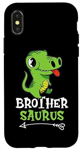 Brother Saurus Green T-Rex für Mädchen und Jungen Hülle für iPhone X/XS Brother Saurus Green T-Rex für Mädchen und Jungen Hülle für iPhone X/XS von Favorite Brother Designs For Boys