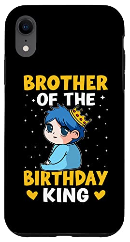 Bruder des Geburtstagskönigs für Mädchen und Jungen Hülle für iPhone XR von Favorite Brother Designs For Boys